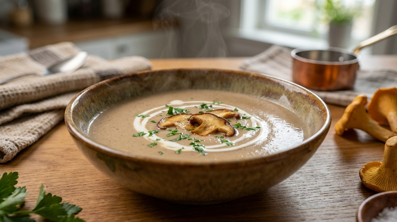 Recette velouté champignons : réussir l'onctuosité parfaite