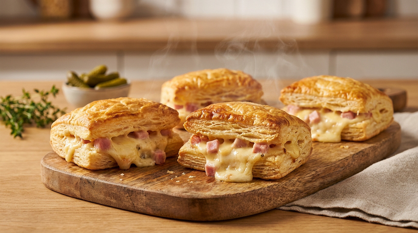 Recette feuilleté jambon fromage : plat express et fondant
