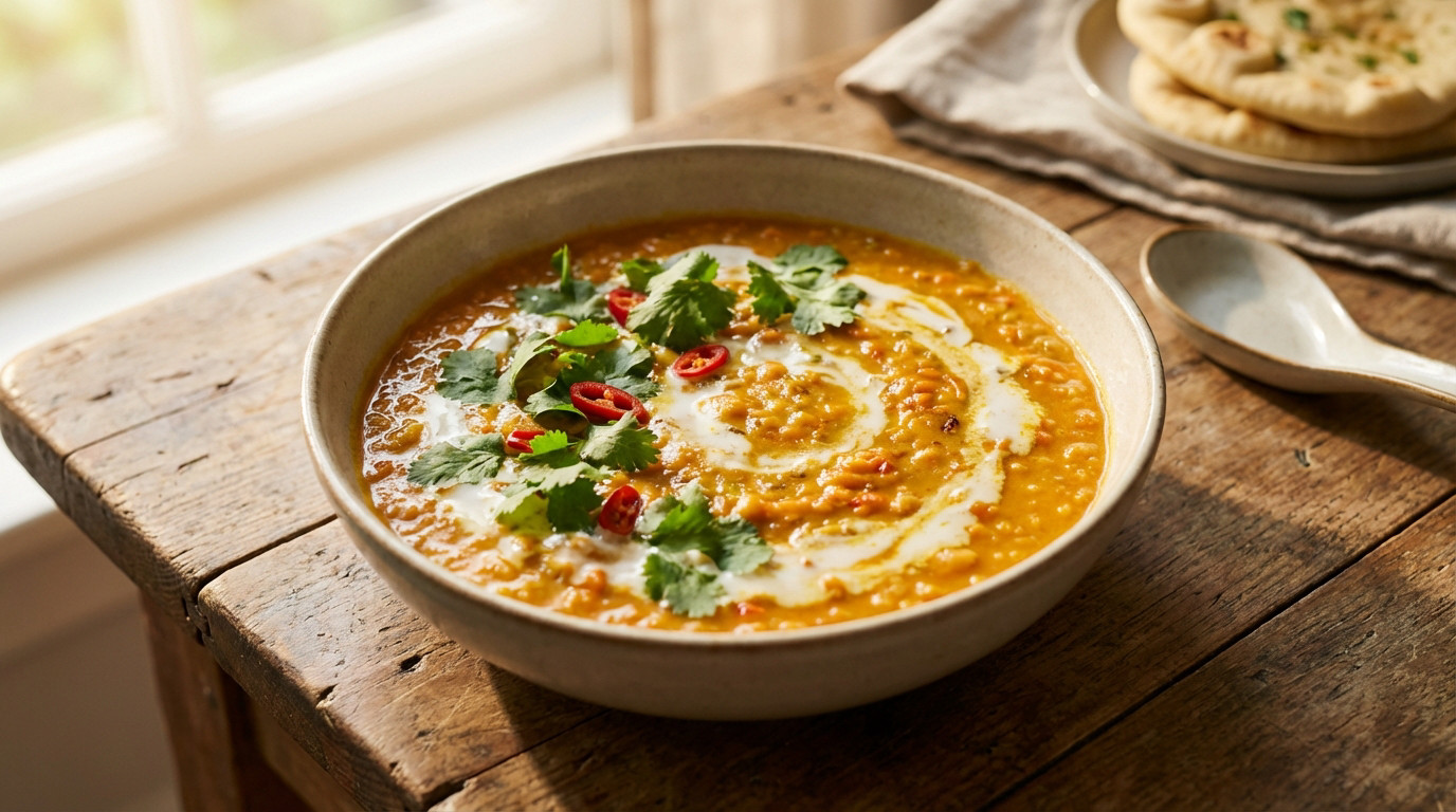 Lentilles corail curry coco : la recette express pour 4