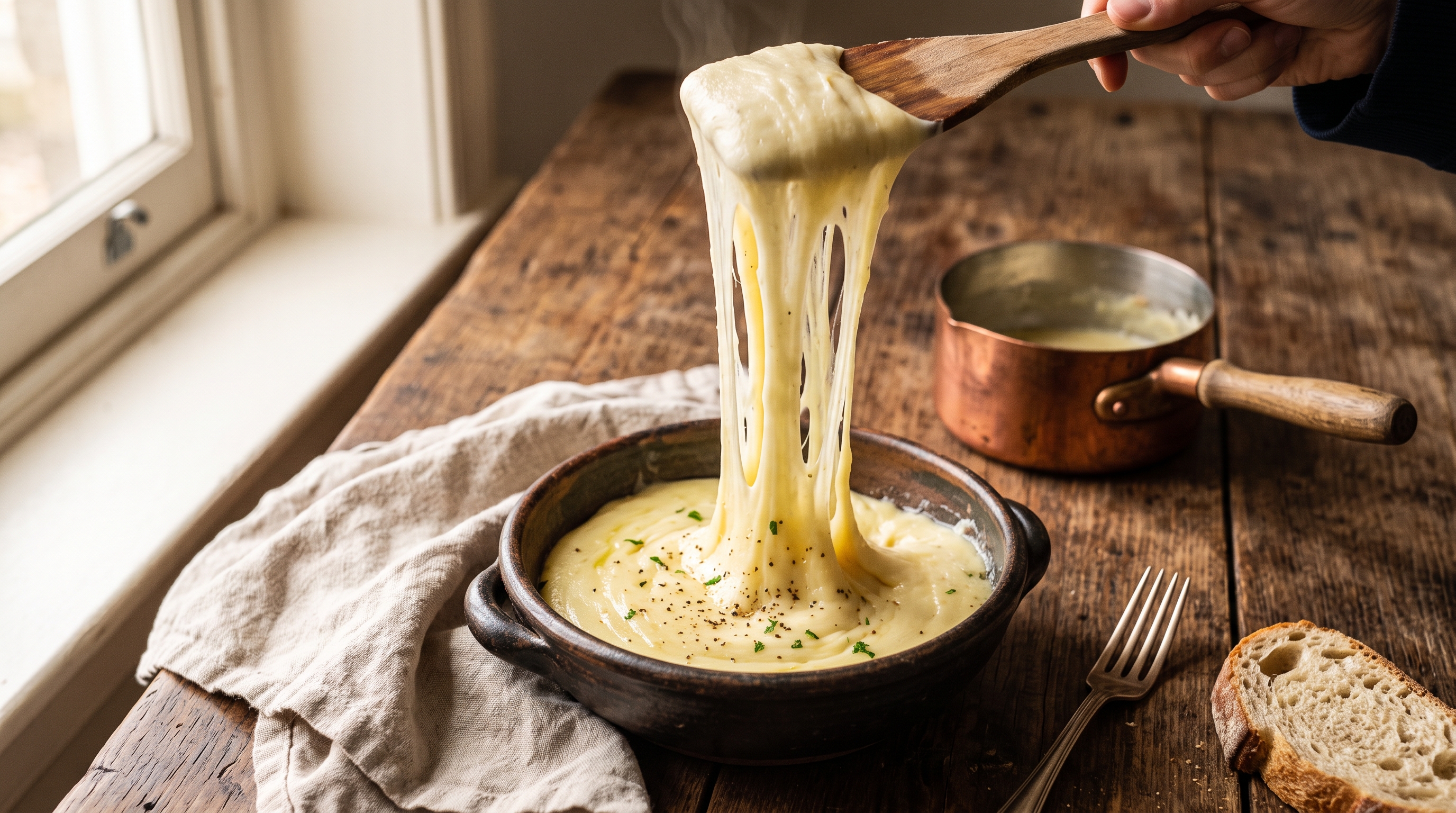 Aligot de l'Aubrac à la tome fraîche