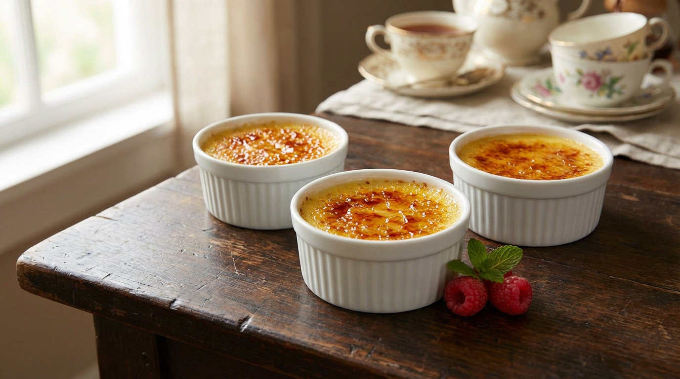 Recette crème brûlée pour 4 : secret d'un fondant parfait