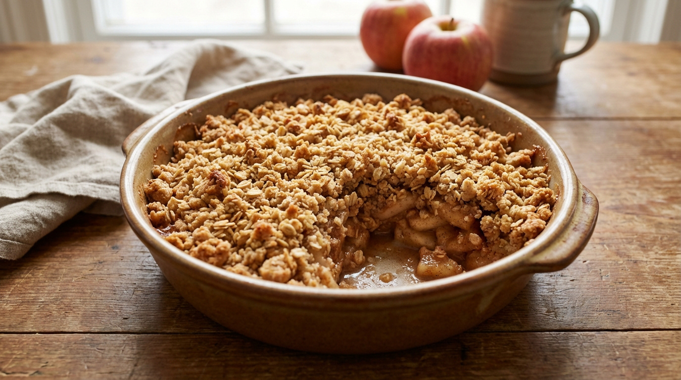 La meilleure recette de crumble aux pommes pour 4 personnes