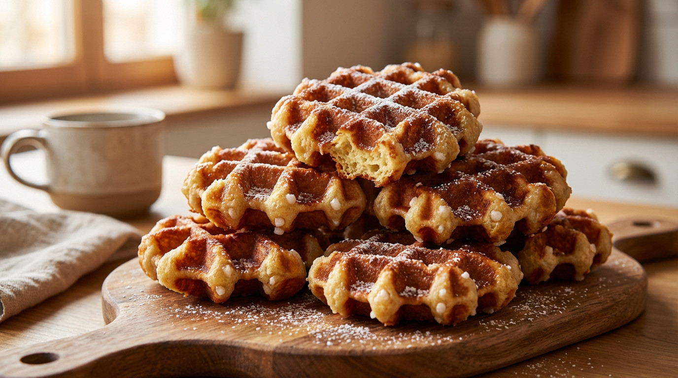 Recette gaufre liégeoise : 10 gaufres briochées