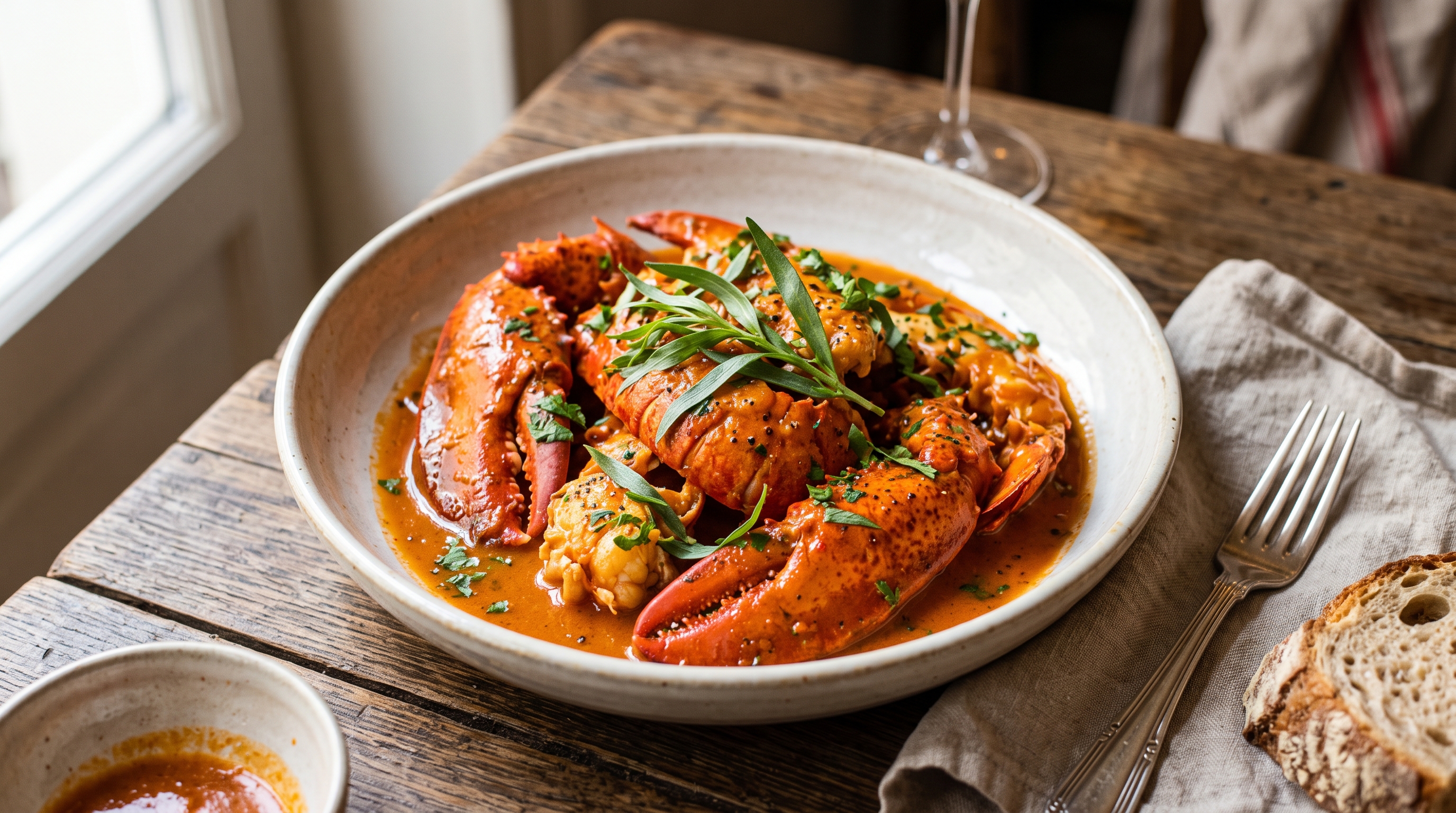 Homard à l'armoricaine sauce tomatée