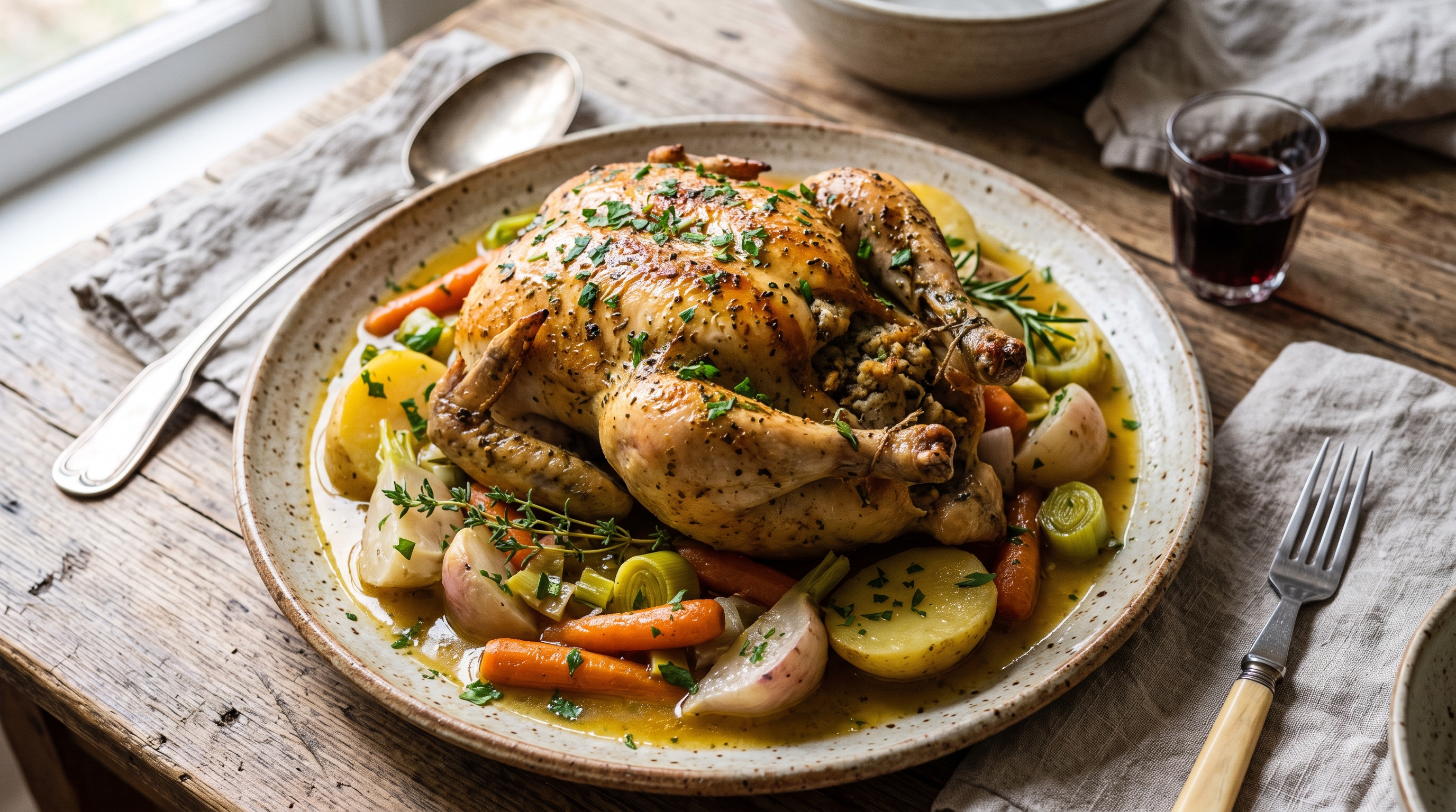 Poule au pot farcie du Béarn : la recette authentique d'Henri IV
