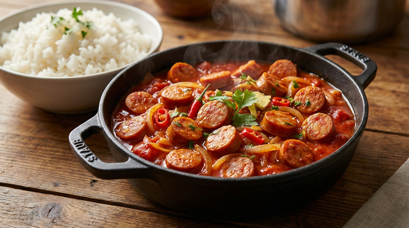 Réussir la recette du rougail saucisse pour 4 personnes