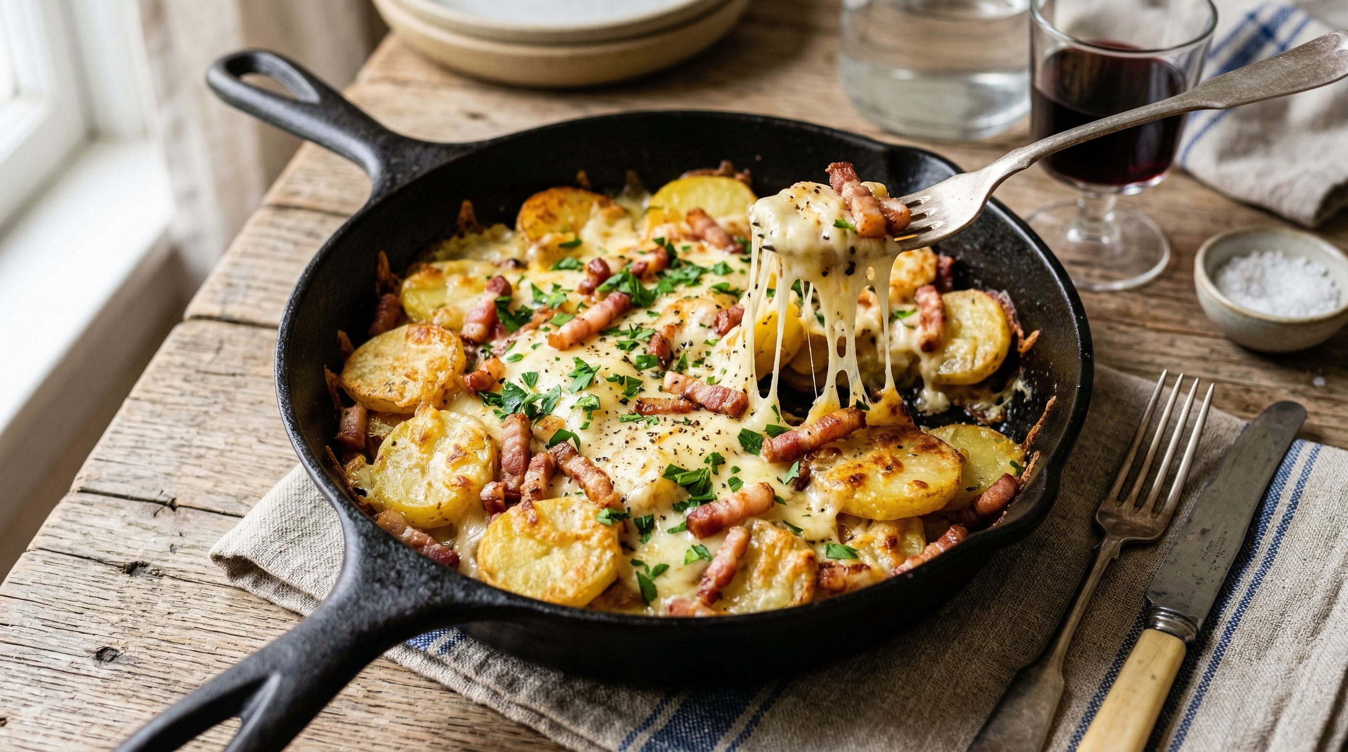 Truffade auvergnate à la tome fraîche du Cantal